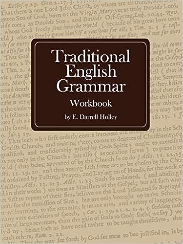 Traditional English Grammar Workbook